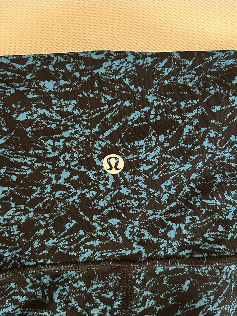 Lululemon Wunder Under High-Rise Leggings Blue Black Print Size 4